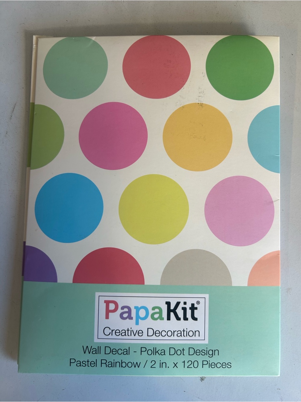 PapaKit Pastel Rainbow Polka Dot Wall Decals